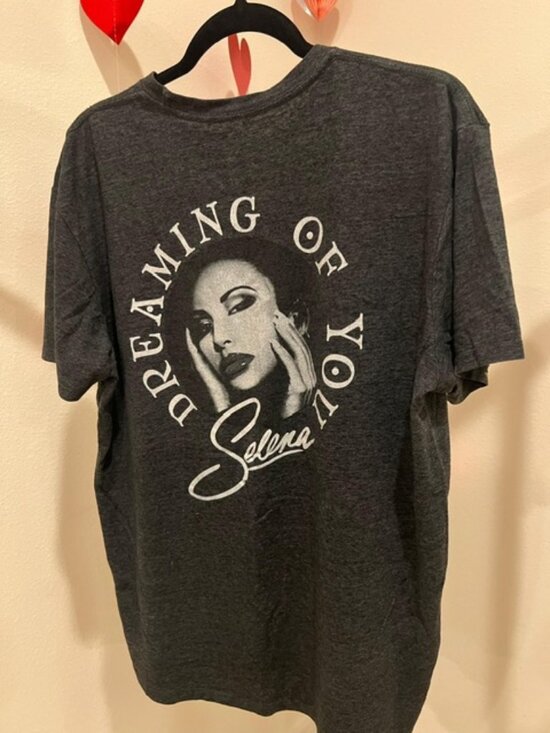 Official Selena Merchandise Tops - Selena Dreaming of You Graphic T-Shirt Gray Size L Band Tee